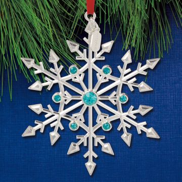 2026 Lenox Snow Majesty Snowflake Silverplate Ornament image