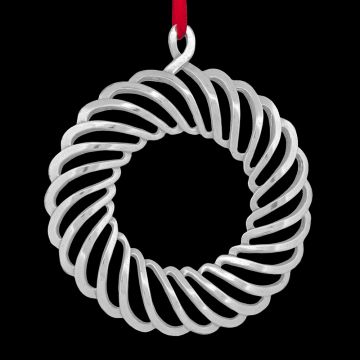 2004 Lunt Wreath Sterling Ornament image