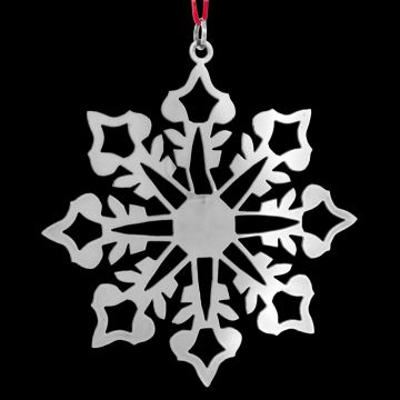 1982 MMA Snowflake Silverplate Ornament image