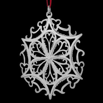 1990 Metropolitan Museum Snowflake Silverplate Ornament image