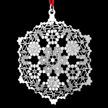 1991 Metropolitan Museum Snowflake Silverplate Ornament image