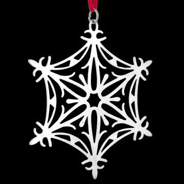 2001 Metropolitan Museum Snowflake Silverplate Ornament image