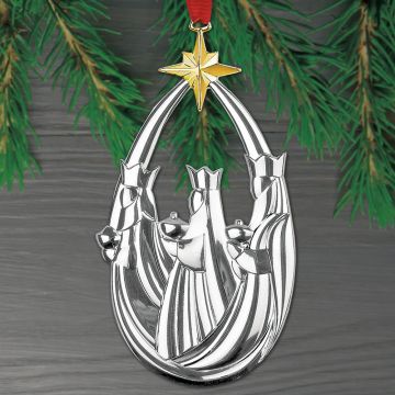 Nambe Wisemen Silverplate & Goldplate Ornament image
