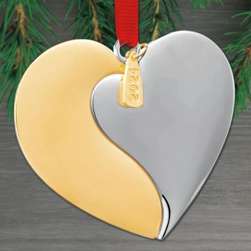 2024 Nambe Our First Christmas Silverplate & Goldplate Ornament