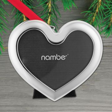 Nambe Silverplate Heart Photo Frame Ornament image
