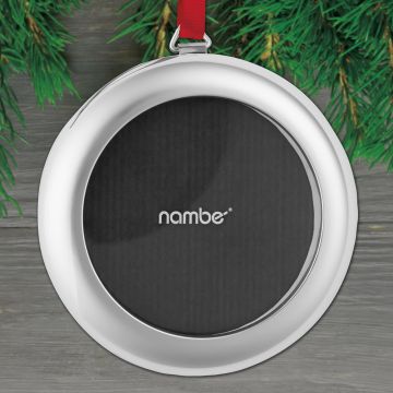 Nambe Silverplate Round Photo Frame Ornament image