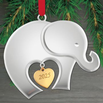 2025 Nambe Baby's First Christmas Silverplate & Goldplate Ornament image