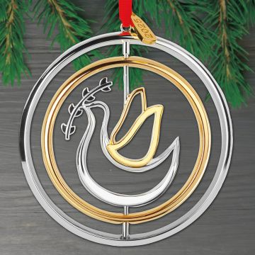 2025 Nambe Dove Annual Silverplate & Goldplate Ornament image