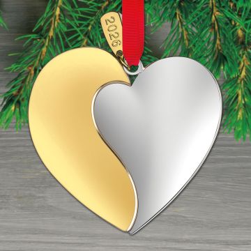 2026 Nambe Our First Christmas Silverplate & Goldplate Ornament image