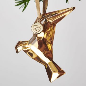 2024 Orrefors Dove Annual Gold Crystal Ornament
