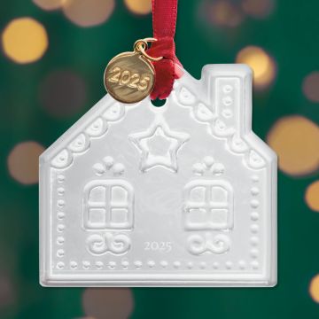 2025 Orrefors Gingerbread House Annual Crystal Ornament image