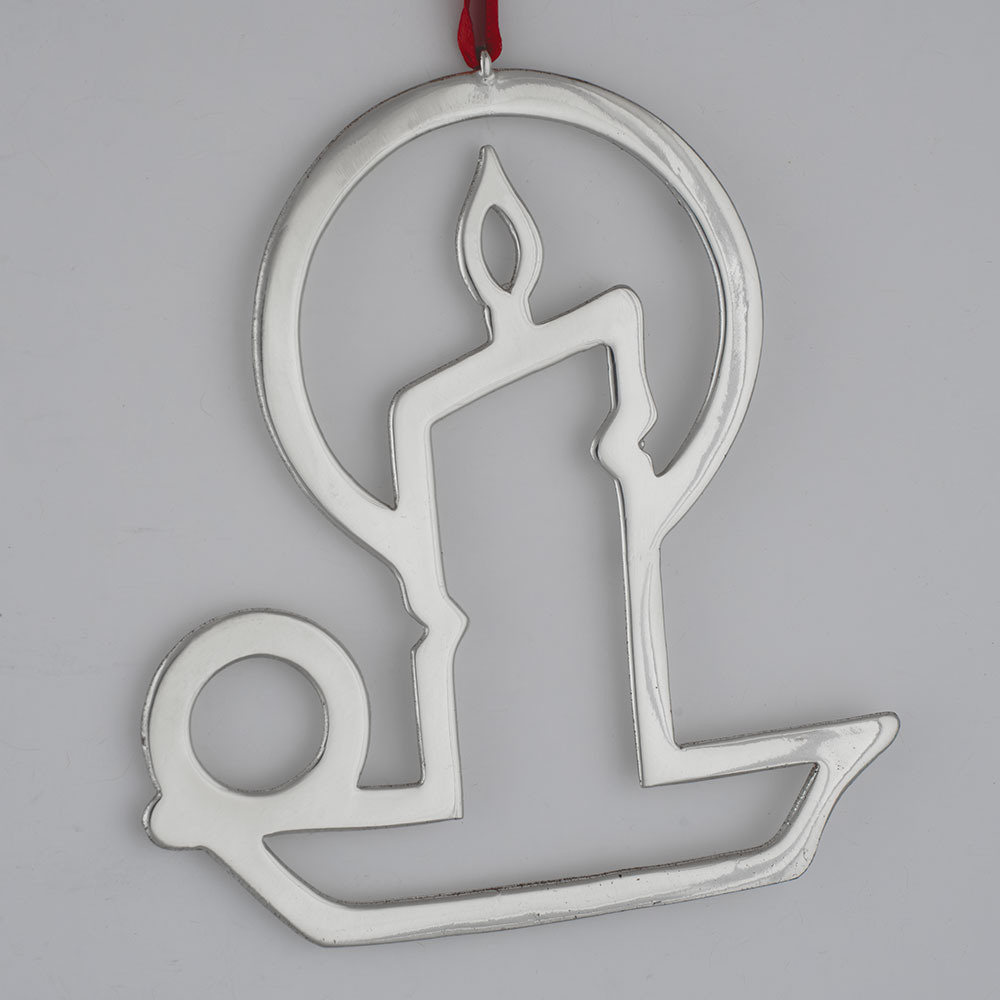 Paul March Candle Sterling Ornament