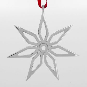 Paul March Snowflake Seven Point Sterling Ornament image