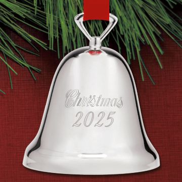 2025 Reed & Barton Silverplate Dated Christmas Bell 329/3 Ornament