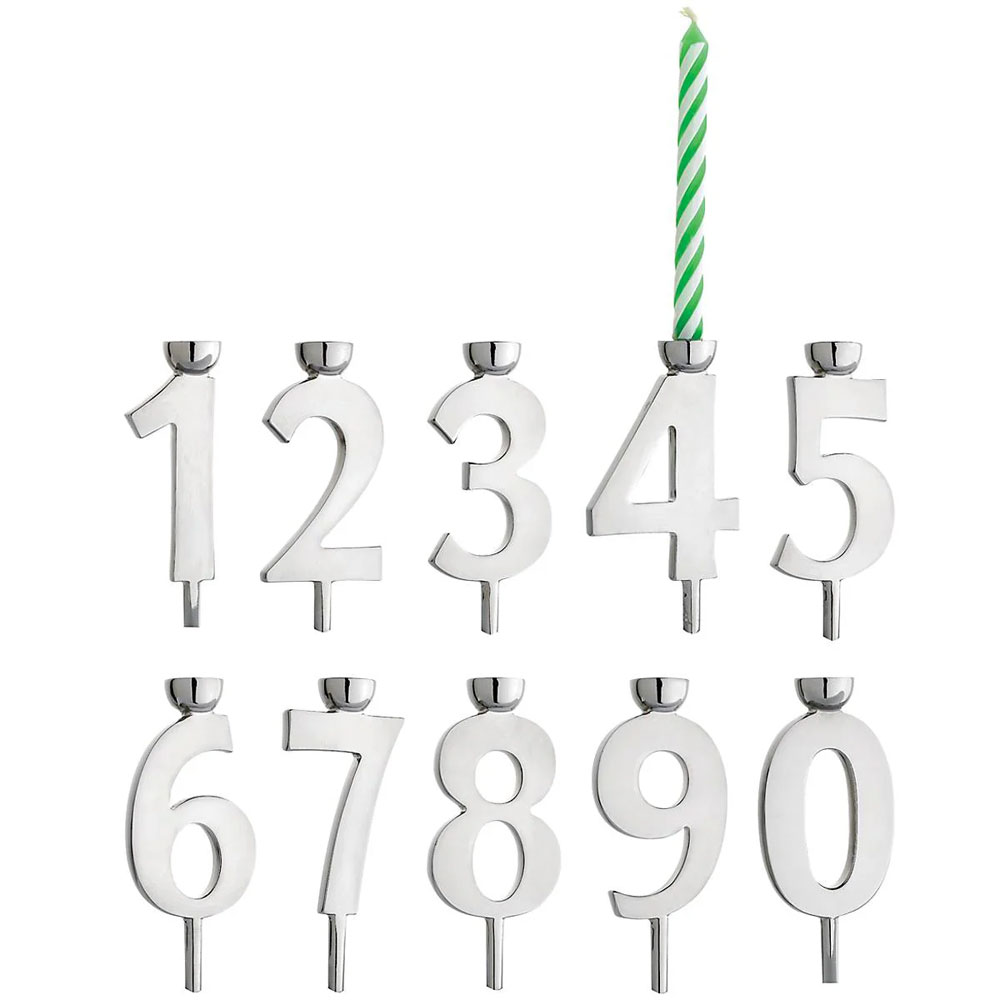 Reed & Barton Let's Celebrate Numeral Candle Holders