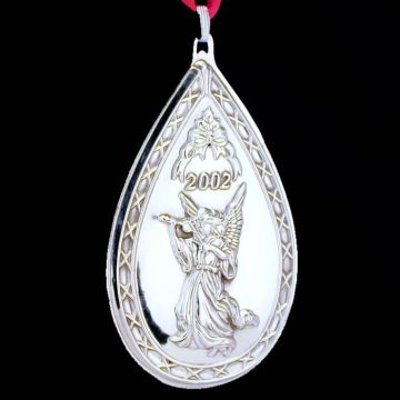 2002 Reed & Barton Waterford Angel Sterling Ornament image