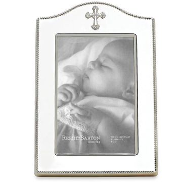 Reed & Barton Abbey Cross 4" x 6" Silverplate Photo Frame image