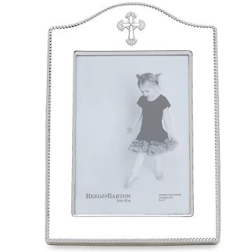 Reed & Barton Abbey Cross 5" x 7" Silverplate Photo Frame image