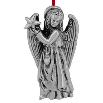 St. Albans Large Aline Angel Sterling Ornament image
