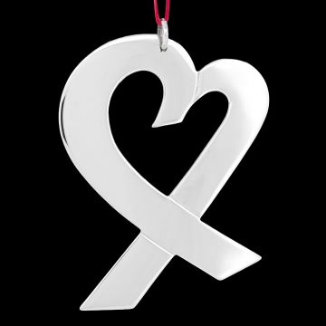 Tiffany Ribbon Heart Sterling Ornament image