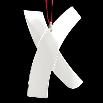 Tiffany Ribbon Sterling Ornament image