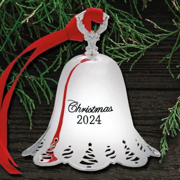2024 Towle Pierced Bottom Bell 45th Edition Silverplate Ornament