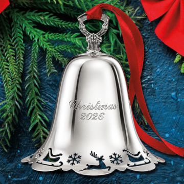 2026 Towle Pierced Bottom Bell 47th Edition Silverplate Ornament image