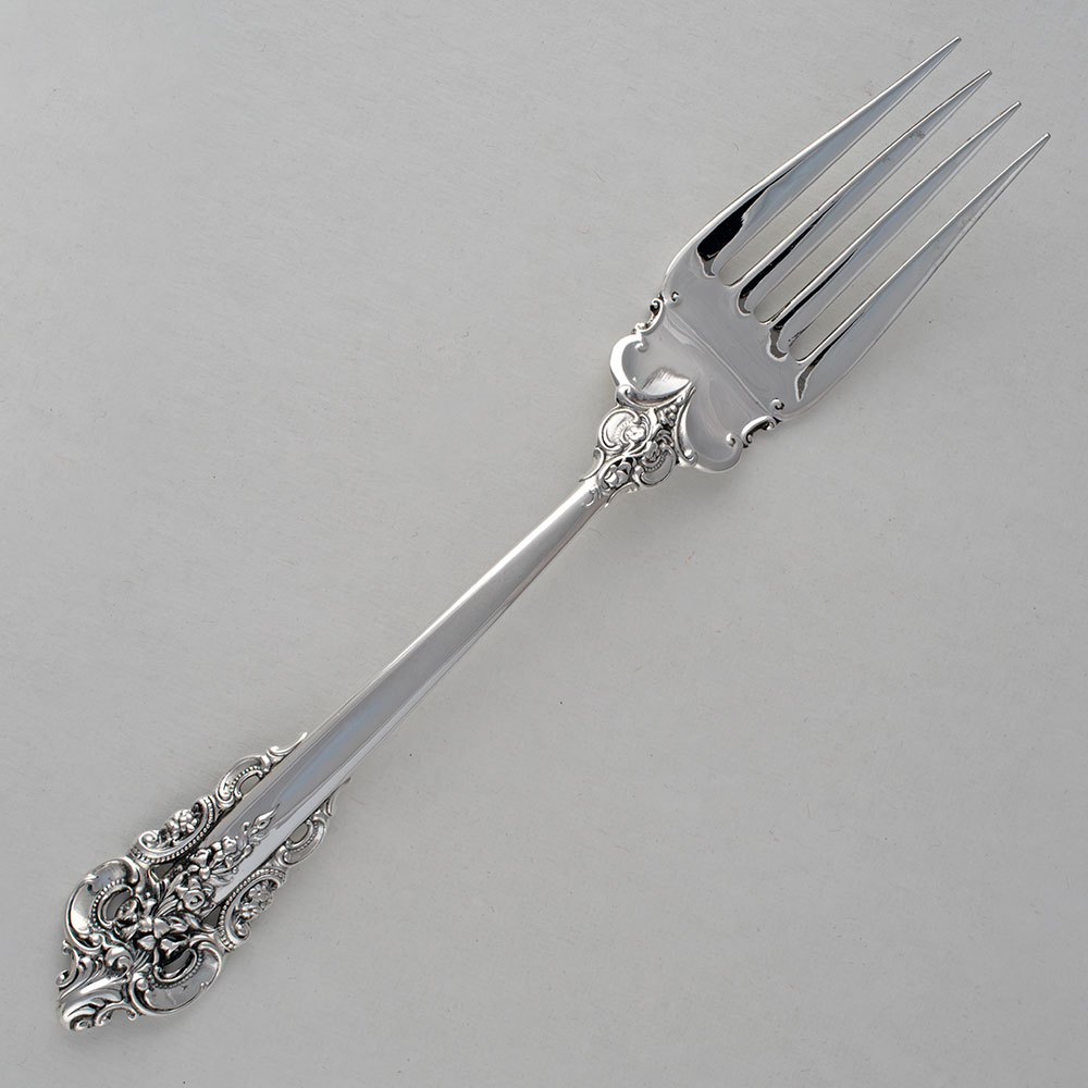 Wallace Grand Baroque Cold Meat Serving Fork Sterling Silver