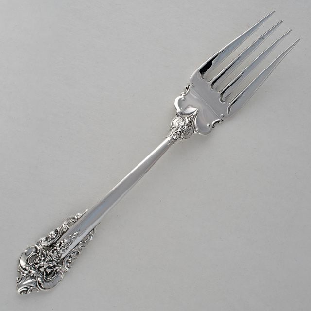 Wallace Grand Baroque Cold Meat Serving Fork Sterling Silver