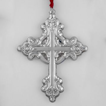 2003 Wallace Grande Baroque Sterling Cross Ornament image