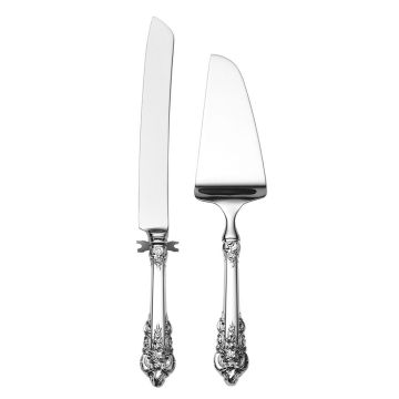 Wallace Grande Baroque 2-Piece Cake Set Sterling image