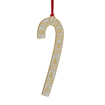 2025 Wallace Candy Cane 45th Edition Goldplate & Enamel Ornament