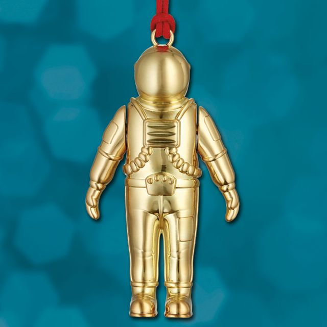 Waterford Golden Spaceman Ornament