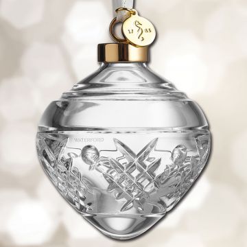 2024 Waterford Winter Wonders Holly Clear Bauble Crystal Ornament