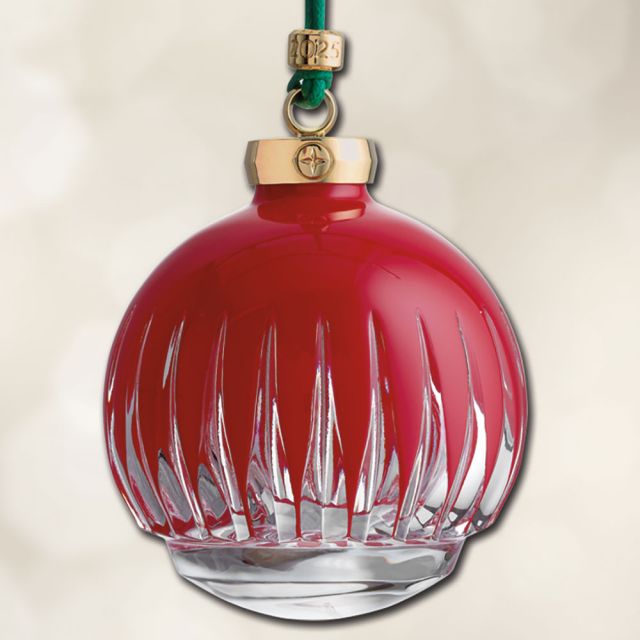 2025 Waterford New Year's Celebration Red Firework Bauble Ornament - Thumbnail 2