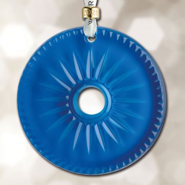 2026 Waterford New Year's Celebration Blue Firework Disc Crystal Ornament image