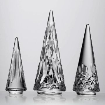 Waterford Lismore Standing Christmas Tree Set of 3 Crystal