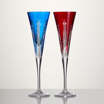 Waterford US250 Red & Blue Flute Crystal Set image
