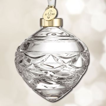 2026 Waterford Winter Wonders Pinecone Clear Bauble Crystal Ornament image