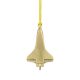 Waterford Golden Christmas Rocketship Ornament