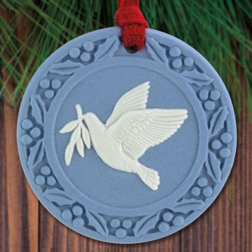 2026 Wedgwood Festive Dove Porcelain Ornament