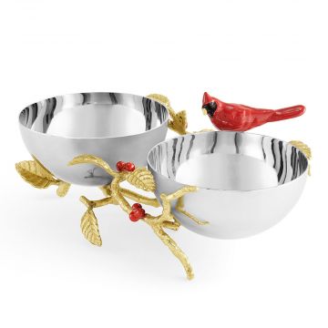 Michael Aram Cardinal Double Bowl