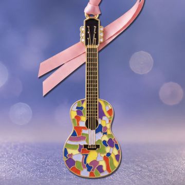 2026 Dolly Parton Guitar Goldplate & Enamel Ornament image
