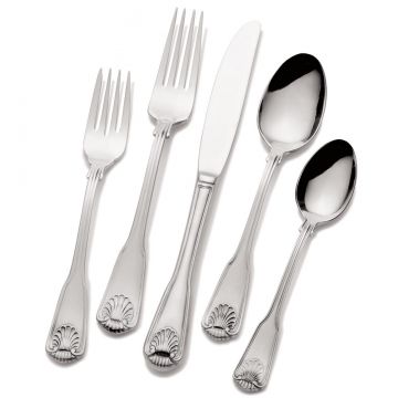 Towle London Shell 45 Piece Stainless Steel Flatware Set image