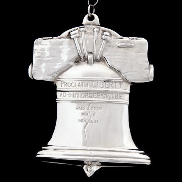 1988 American Heritage Liberty Bell Sterling Ornament image