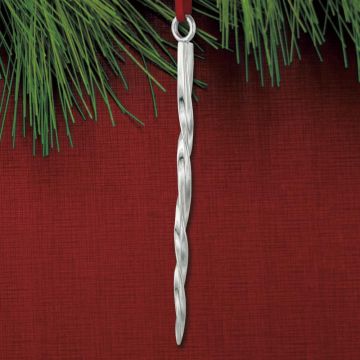 Designs By Baron Twisted Icicle Sterling Ornament image