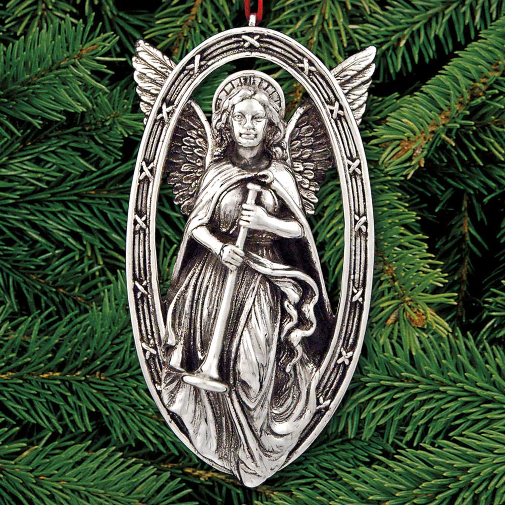 2015 Barrett + Cornwall Trumpeting Angel Sterling Ornament