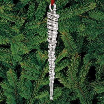 2017 Barrett + Cornwall Breckenridge Icicle Sterling Ornament image