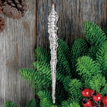 2018 Barrett + Cornwall Sugarloaf Icicle Sterling Ornament image