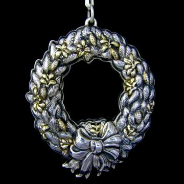 1991 Buccellati Wreath Sterling Ornament image